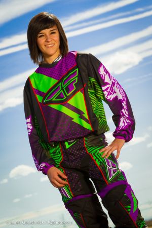 Pro women's Motocross Racer Jakcke Ives